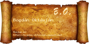 Bogdán Oktávián névjegykártya