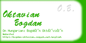 oktavian bogdan business card